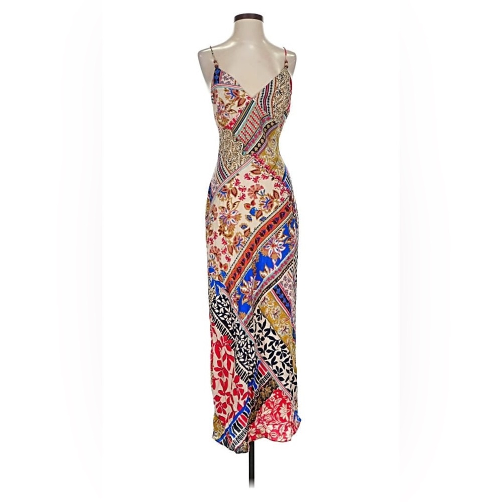 Zara Multicolor Patchwork Maxi Dress